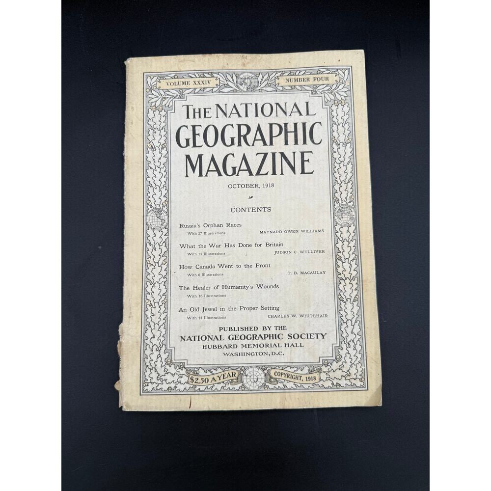 Original National Geographic Magazine / October 1918